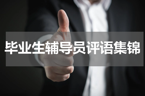 毕业生辅导员评语集锦