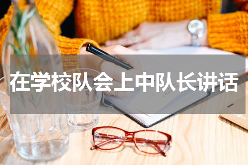 在学校队会上中队长讲话
