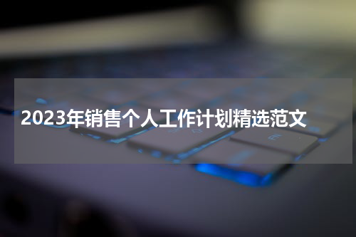 2023年销售个人工作计划精选范文
