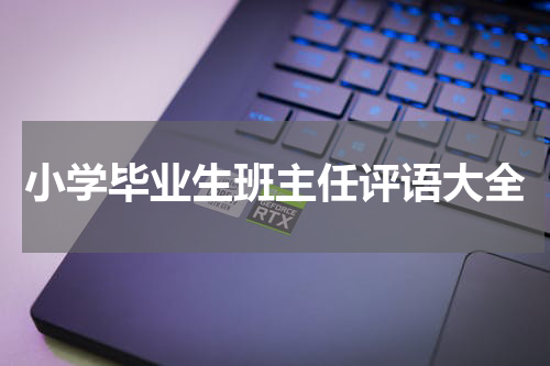 小学毕业生班主任评语大全
