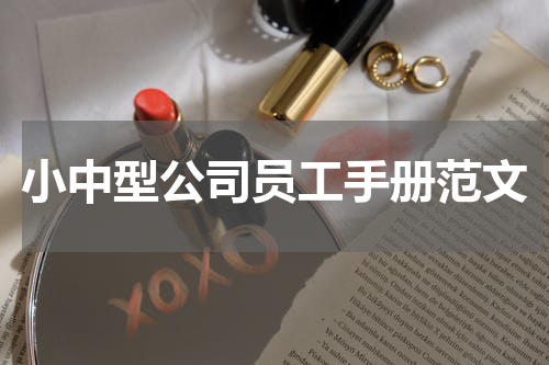 小中型公司员工手册范文