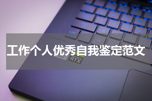 工作个人优秀自我鉴定范文