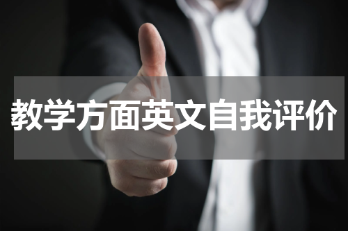教学方面英文自我评价