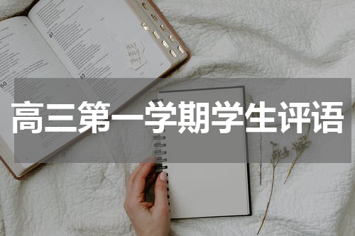 高三第一学期学生评语