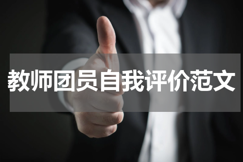 教师团员自我评价范文