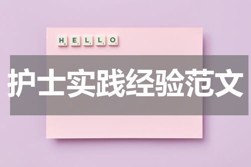 护士实践经验范文