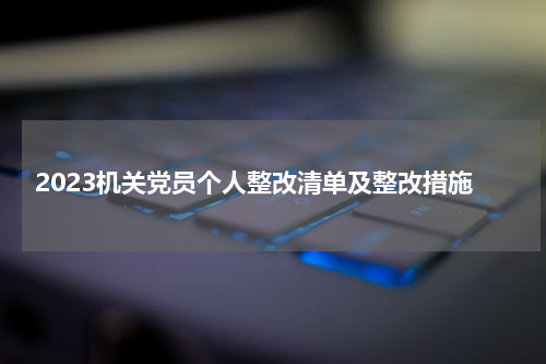 2023机关党员个人整改清单及整改措施