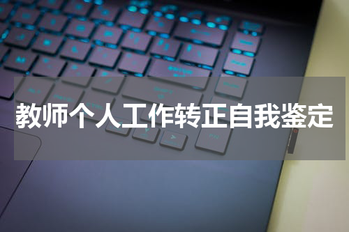 教师个人工作转正自我鉴定