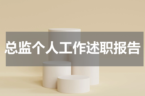 总监个人工作述职报告