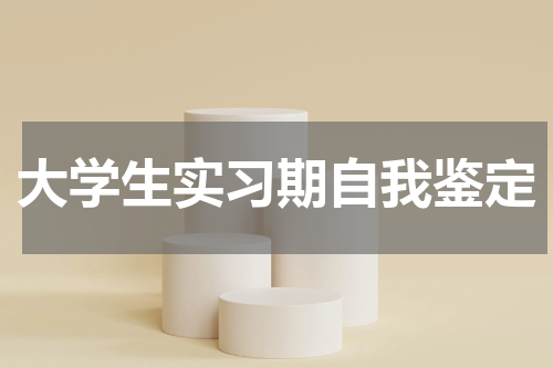 大学生实习期自我鉴定