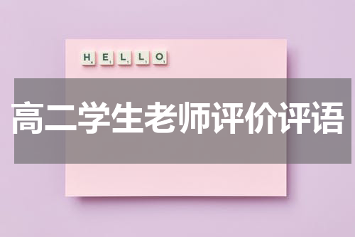 高二学生老师评价评语