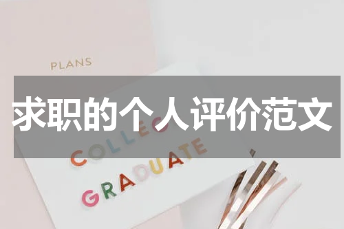 求职的个人评价范文