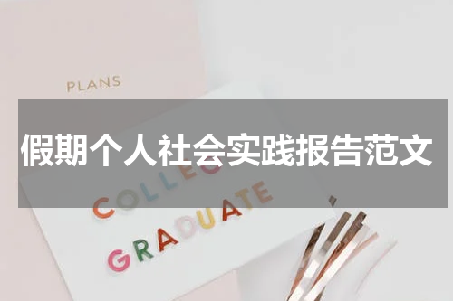 假期个人社会实践报告范文