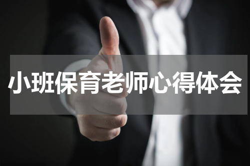 小班保育老师心得体会
