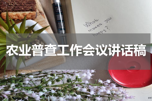 农业普查工作会议讲话稿