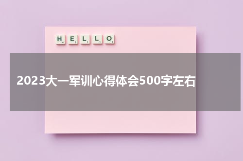 2023大一军训心得体会500字左右