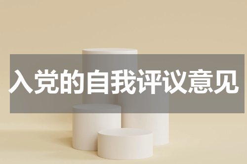 入党的自我评议意见