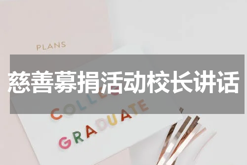 慈善募捐活动校长讲话