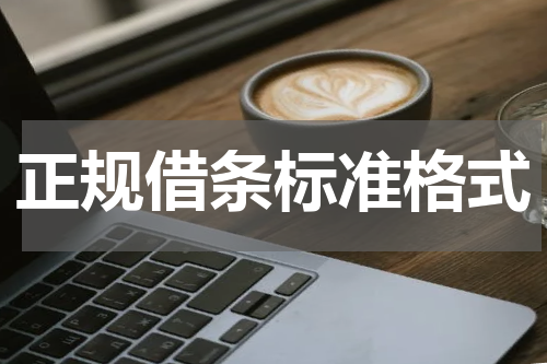 正规借条标准格式
