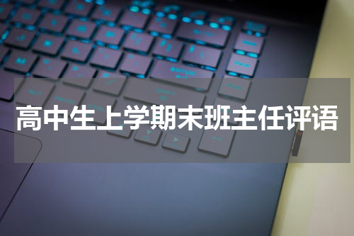 高中生上学期末班主任评语
