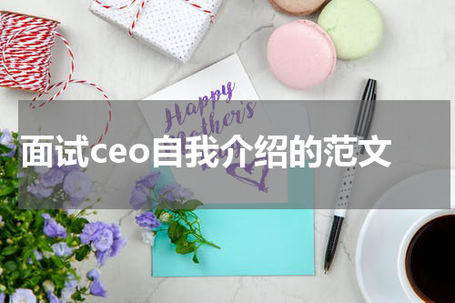 面试ceo自我介绍的范文