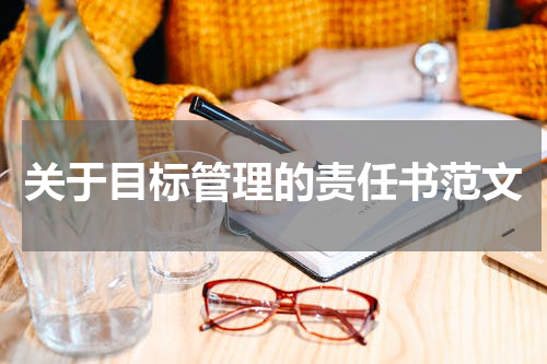 关于目标管理的责任书范文