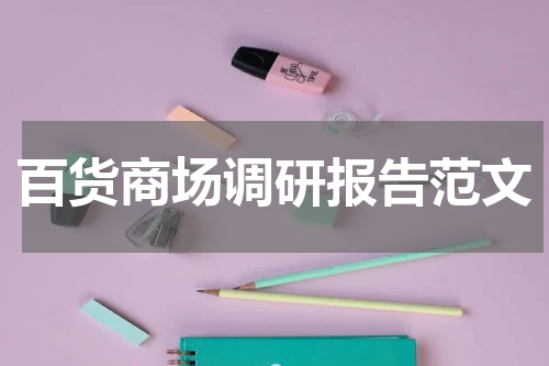 百货商场调研报告范文