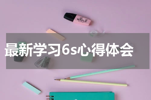 最新学习6s心得体会