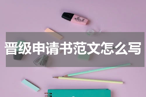 晋级申请书范文怎么写
