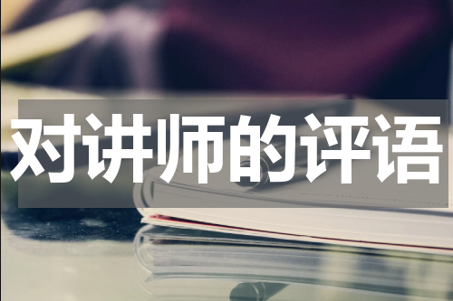 对讲师的评语