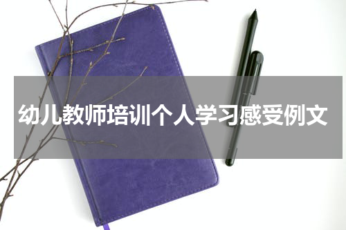 幼儿教师培训个人学习感受例文