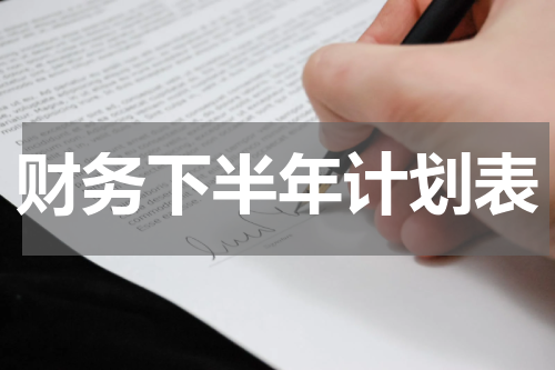 财务下半年计划表