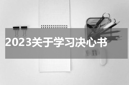 2023关于学习决心书