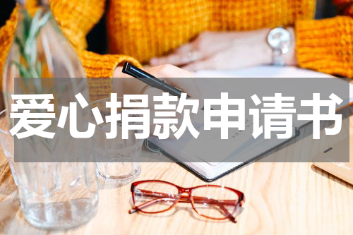 爱心捐款申请书