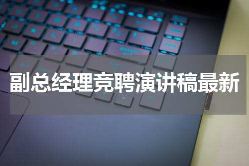 副总经理竞聘演讲稿最新