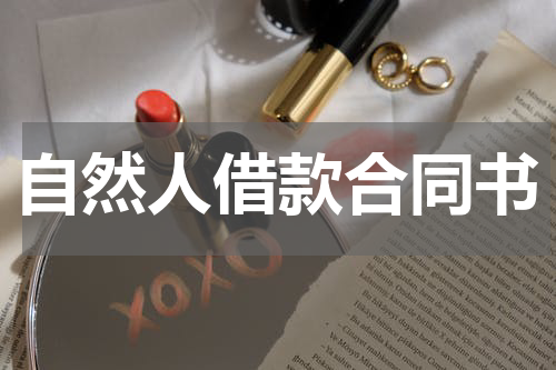 自然人借款合同书