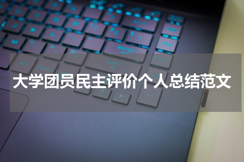 大学团员民主评价个人总结范文