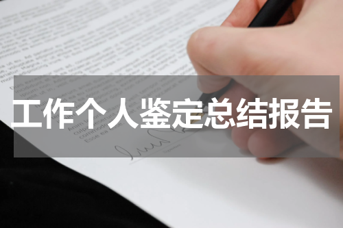 工作个人鉴定总结报告