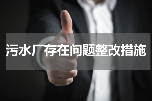 污水厂存在问题整改措施