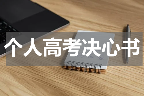 个人高考决心书