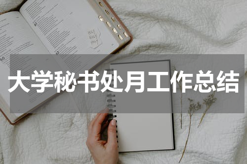 大学秘书处月工作总结