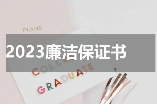 2023廉洁保证书