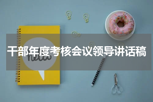 干部年度考核会议领导讲话稿