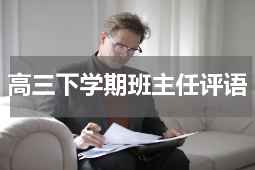 高三下学期班主任评语