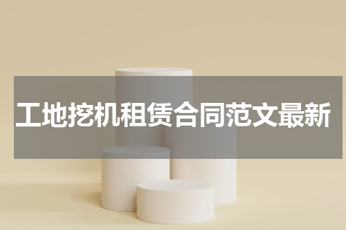 工地挖机租赁合同范文最新
