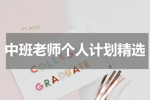 中班老师个人计划精选