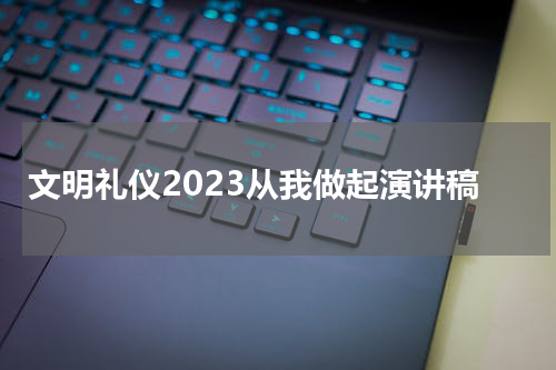 文明礼仪2023从我做起演讲稿