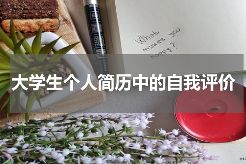 大学生个人简历中的自我评价