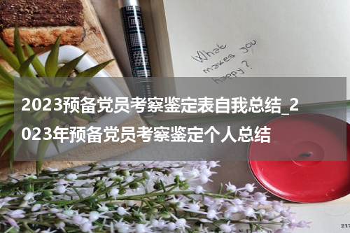 2023预备党员考察鉴定表自我总结_2023年预备党员考察鉴定个人总结
