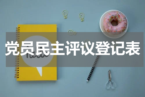 党员民主评议登记表